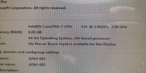 MOTHERBOARD,CPU AND MEMORY COMBO (I7 CPU+6GB MEMORY)