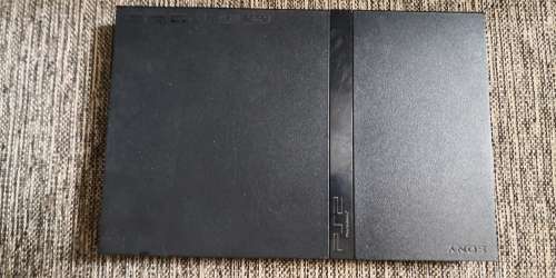 PS2 SLIM CONSOLE WITH 2 CONTROLLERS AND 10 GAMES