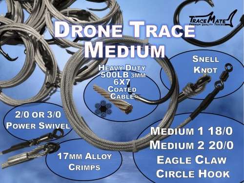Trace Mate Drone/Kite Fishing Trace MEDIUM 1 (500LB)