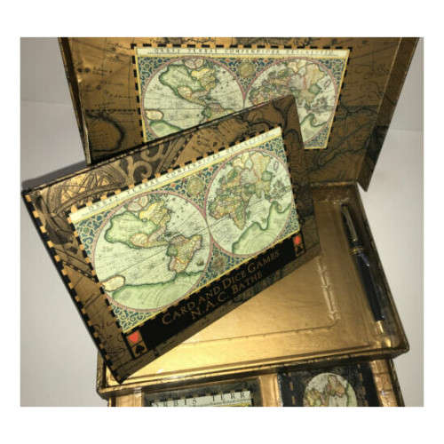 Robert Frederick Limited World Map Card and Dice Games Gift Set N A C Bathe