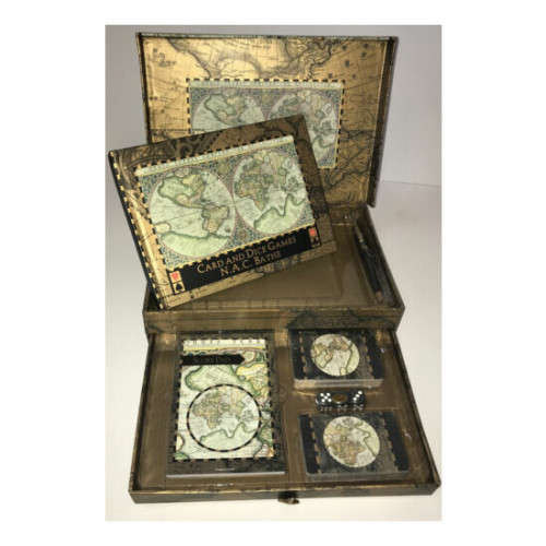 Robert Frederick Limited World Map Card and Dice Games Gift Set N A C Bathe