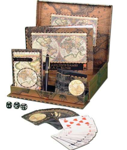 Robert Frederick Limited World Map Card and Dice Games Gift Set N A C Bathe