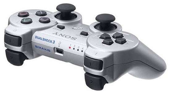 Original silver sony ps3 wireless controller