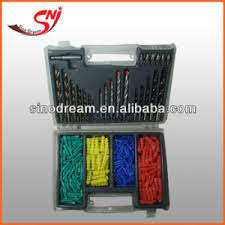 300 PIECE DRILL BIT & WALL PLUG SET -FREE SHIPPING!!!