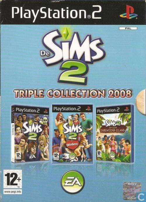 THE SIMS 2 TRIPLE COLLECTION 2008  PS2 GAME