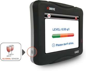Ndrive G400 Gps with built in breathalyser