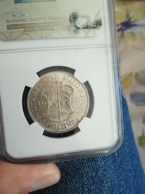 1940 Two Shilling!! Beautiful coin!! NGC Graded!!Weekend Auction from R20!!