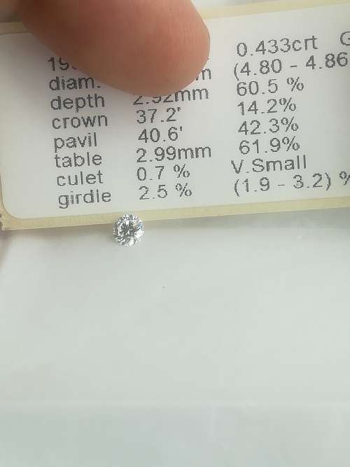 0.433 Diamond!! D Color!!