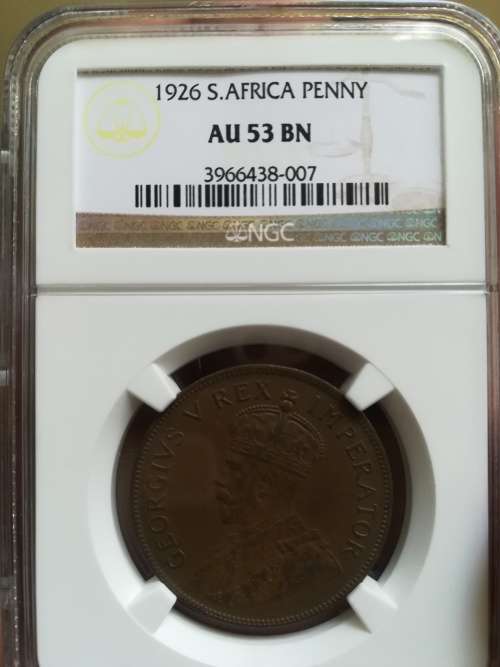 1926 Penny. AU53!! NGC!On Snap Friday Auction!! Extremely rare in this condition!!