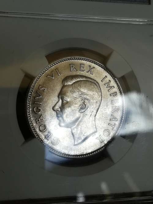 1939 2 Shilling!! AU58!! NGC! On Snap Friday Auction!! Very rare in any condition!!