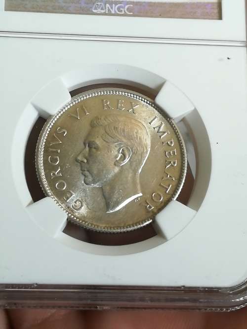 1939 2 Shilling!! AU58!! NGC! On Snap Friday Auction!! Very rare in any condition!!