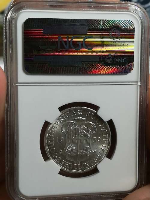 1939 2 Shilling!! AU58!! NGC! On Snap Friday Auction!! Very rare in any condition!!