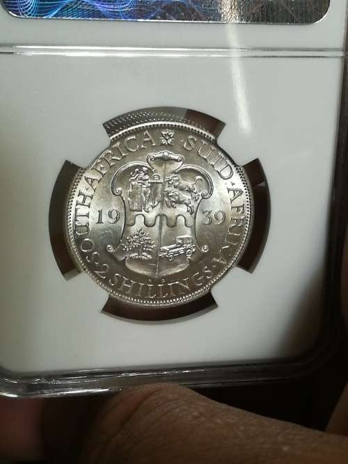1939 2 Shilling!! AU58!! NGC! On Snap Friday Auction!! Very rare in any condition!!