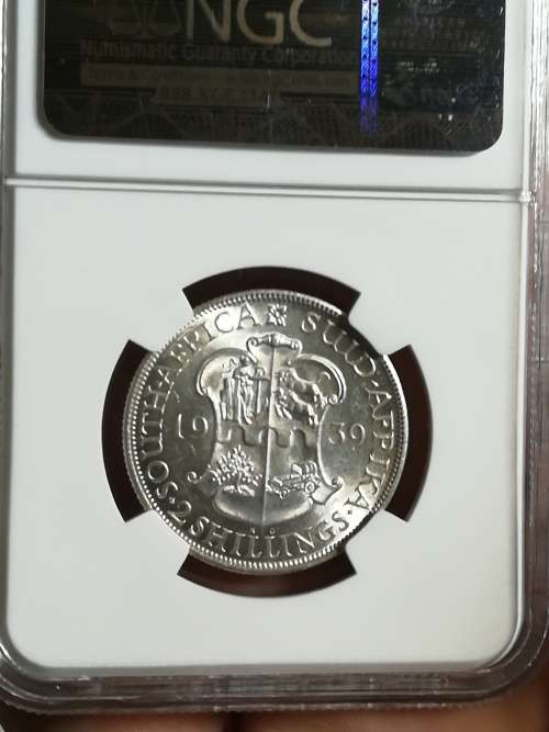 1939 2 Shilling!! AU58!! NGC! On Snap Friday Auction!! Very rare in any condition!!