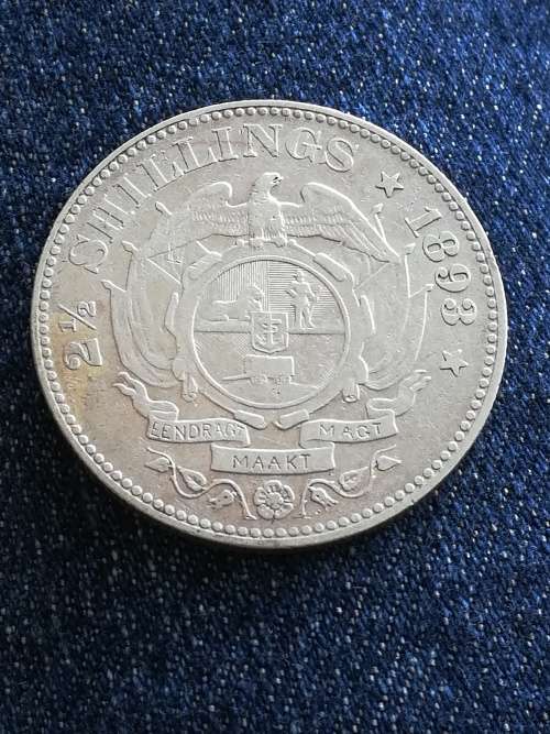 1893 Two 1/2 Shilling!!Ultra rare in any condition!!Crazy Wednesday auction!!