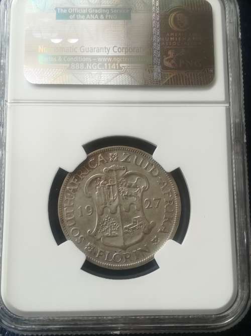 1927 Two Shilling!! Ultra Rare!! NGC Graded. Beautiful Coin!!Snap Friday Auction!!