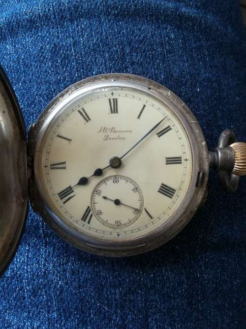 RARE!! Antique Early 1900 Silver JW. Benson, London Pocket Watch!!