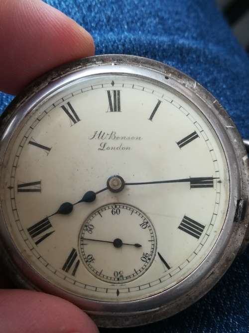 RARE!! Antique Early 1900 Silver JW. Benson, London Pocket Watch!!