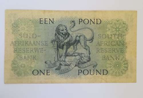 1 Pound Note!! Ultra rare!!B104 Very low!! De Kock!!Weekend Special from R1