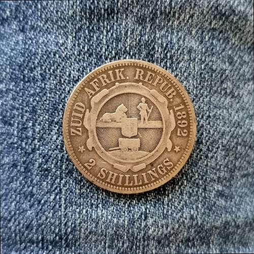 1892!! 2 Shilling!! RARE!!R1-Start!! Exellent Collectors item!!