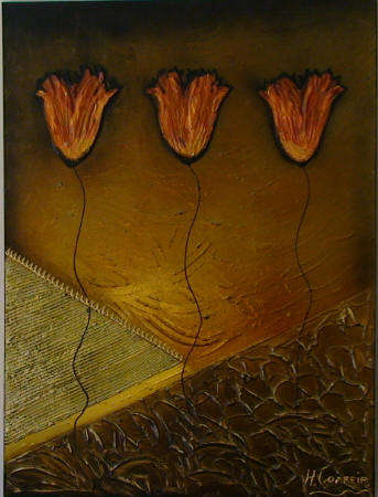 Metalic tulips - By well known Hester Correia
