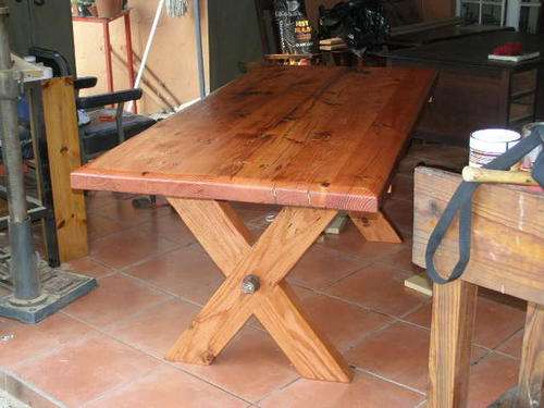 Oregon pine dining room / patio table