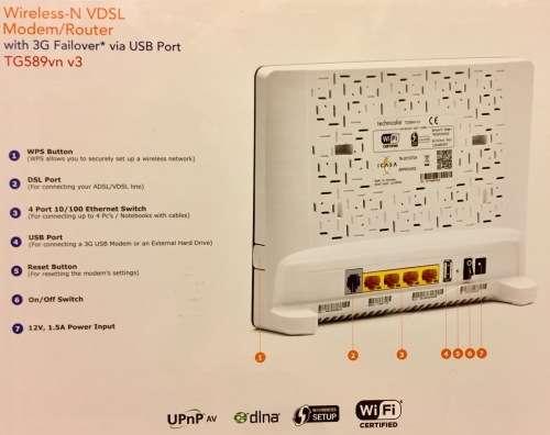 MWEB Technicolor TG589vn v3 WiFi Modem Router