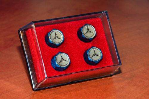 VALVE CAPS - Mercedes Benz (Blue)