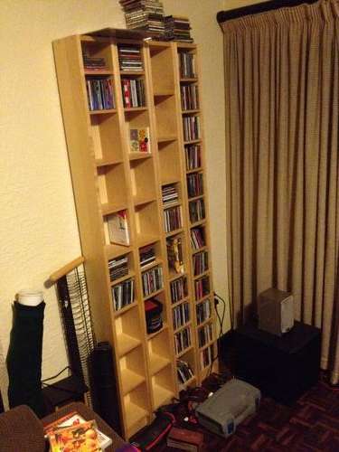 4 of CD/dvd/Bluray racks. Real Birch veneer