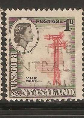 RHODESIA & NYASALAND 1d VFU SACC 19