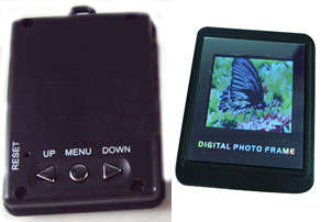 Digital Photo Keychain Album with clock function
