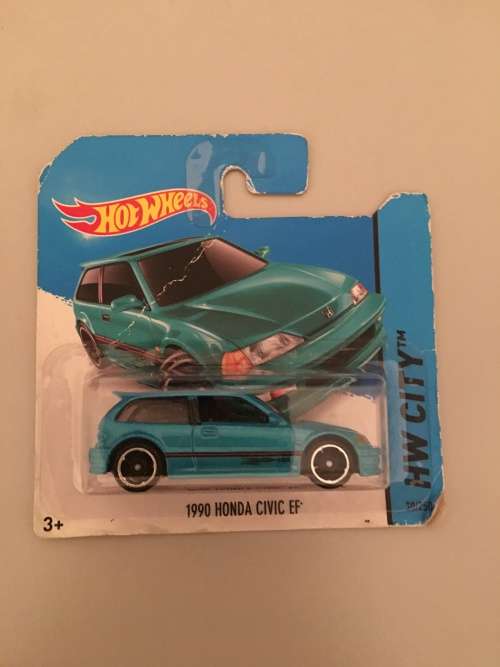 Hot Wheels 1990 Honda Civic EF -2014 on card (card damaged)