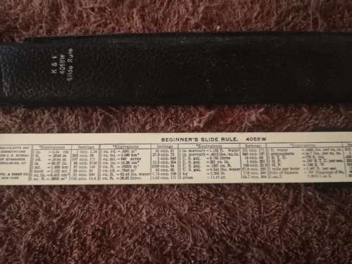 K and E business slide rule for beginners in perfect condition