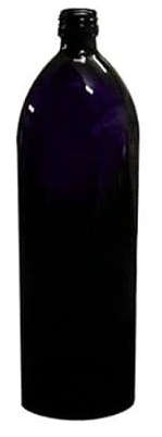 1 Litre Miron Dark Violet Colored (ROUND)  Glass Bottle with a plastic lid