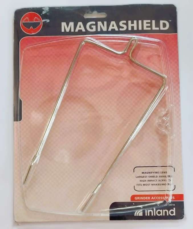 Inland Stained Glass Grinder MagnaShield face shield with Magnifiying Glass