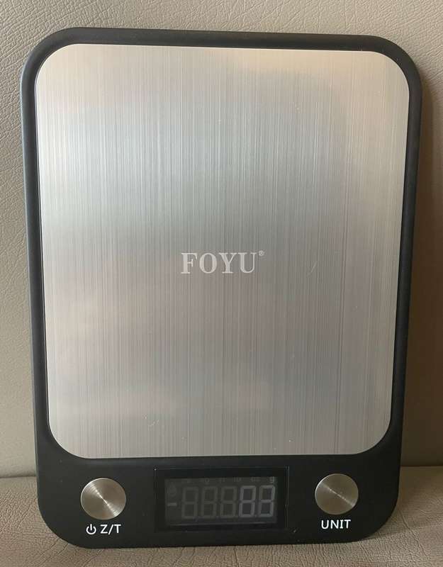 Kitchen Scale Digital Black & Brushed Steel