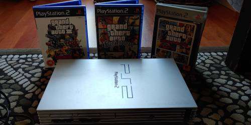 PS2 Console Silver SCPH-50004 GTA Bundle (Playstation 2)