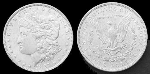 United States 1887 Morgan dollar