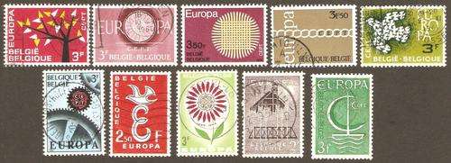 Assortment of Belgium Europa stamps (Used)