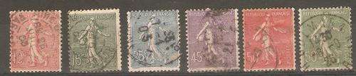 Lot of six early stamps: Sower with ground (Used)