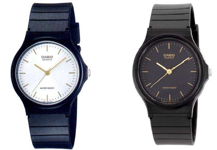 Casio Men's W/R White Dial Watch MQ24L-7E2 + Casio Men's W/R BLACK DIAL MQ24L-1E