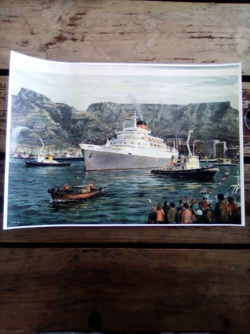 Colour print of Union Castle - Windsor Castle final voyage