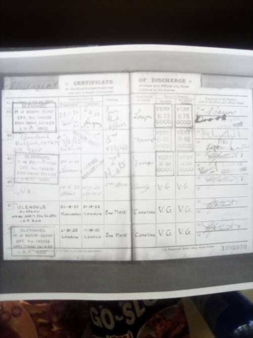 Glen Line Limited 1933 original Complimentary letter of sea rescue