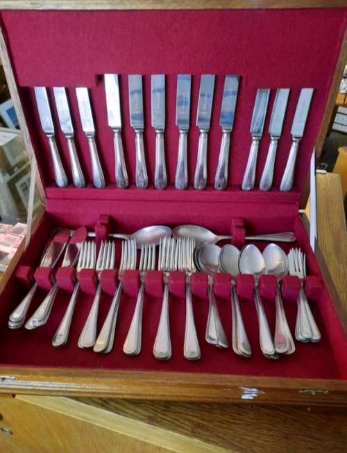 EPNS silver plated made in Sheffield England. 6 place setting, 56 pieces.Price R6500