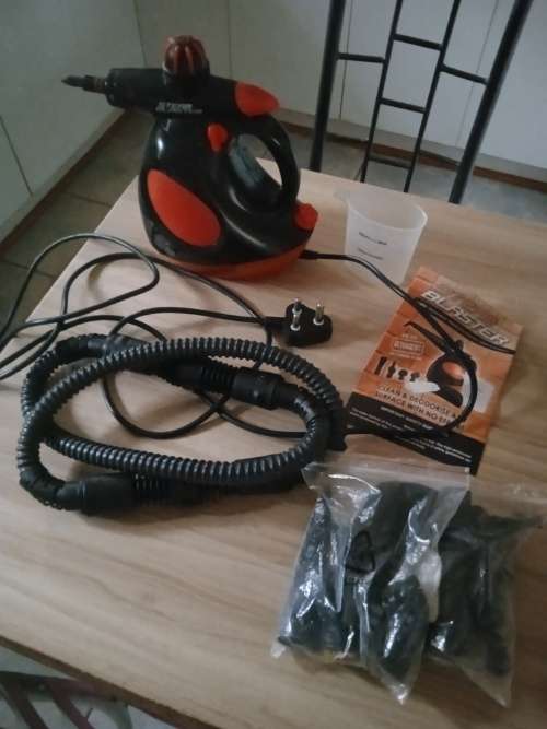 Milex steam blaster 1200WIt takes detergents and water. Comes with different nozzle heads
