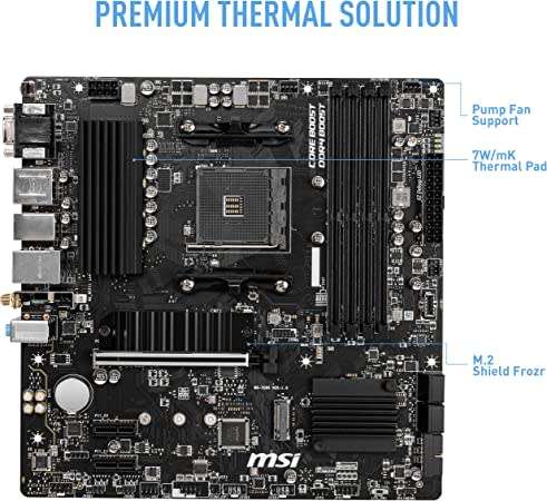MSI B550M PRO-VDH WIFI AMD B550 Ryzen Socket AM4 Micro ATX Desktop Motherboard
