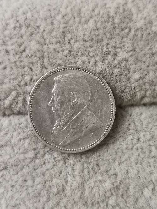 ZAR 1897 Sixpence (weak strike)
