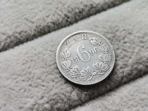 1896 ZAR Sixpence