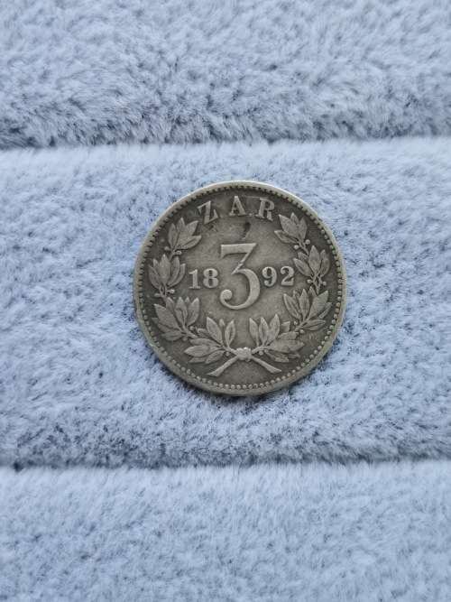 ZAR 1892 Threepence