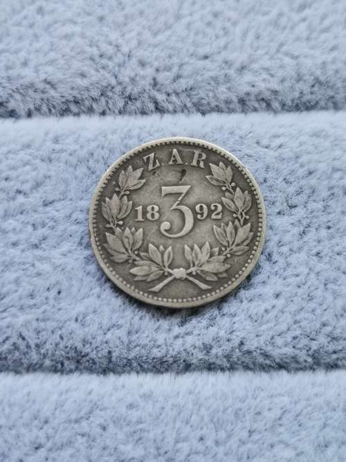 ZAR 1892 Threepence